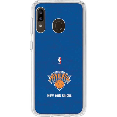 NBA New York Knicks Distressed Galaxy A20 Clear Case